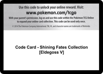 Code Card - Shining Fates Collection [Eldegoss V]