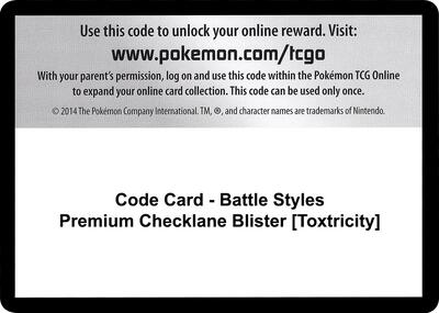 Code Card - Battle Styles Premium Checklane Blister [Toxtricity]