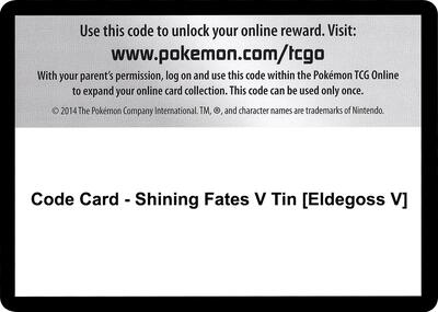 Code Card - Shining Fates V Tin [Eldegoss V]