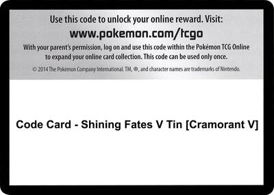 Code Card - Shining Fates V Tin [Cramorant V]