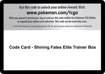 Code Card - Shining Fates Elite Trainer Box