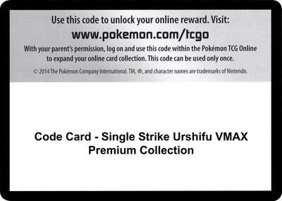 Code Card - Single Strike Urshifu VMAX Premium Collection
