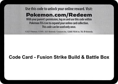 Code Card - Fusion Strike Build & Battle Box