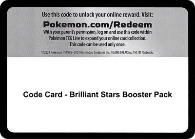 Code Card - Brilliant Stars Booster Pack
