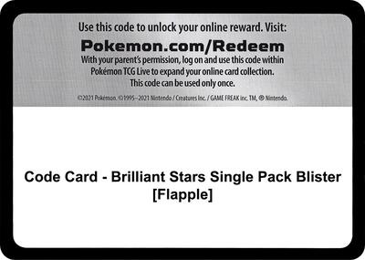 Code Card - Brilliant Stars Single Pack Blister [Flapple]