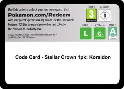 Code Card - Stellar Crown Premium Checklane Blister [Koraidon]