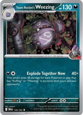 Team Rocket's Weezing - 126/182