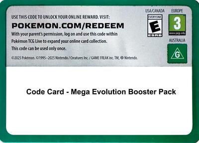 Code Card - Mega Evolution Booster Pack