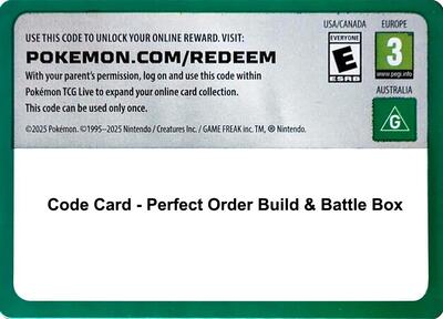 Code Card - Perfect Order Build & Battle Box